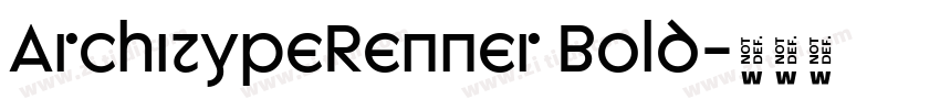 ArchitypeRenner Bold字体转换